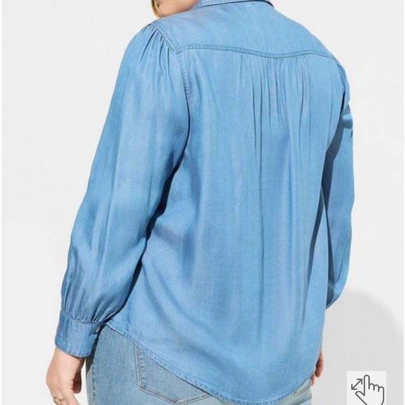 NWT Torrid sz 3x Chambray Button Up Shirt!! - Picture 3 of 4